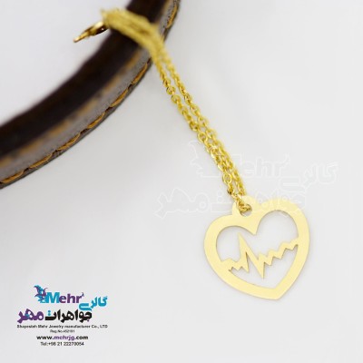 آویز ساعت طلا - طرح قلب