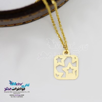 آویز ساعت طلا - طرح ستاره