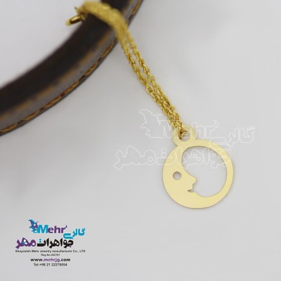 آویز ساعت طلا - طرح ماه