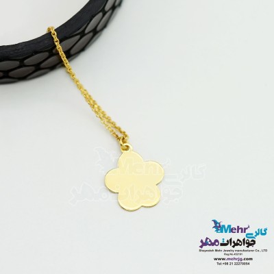 آویز ساعت طلا - طرح گل