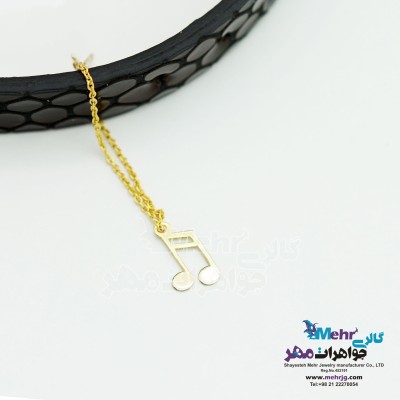 آویز ساعت طلا - طرح نت موسیقی