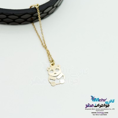 آویز ساعت طلا - طرح پاندا