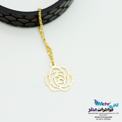آویز ساعت طلا - طرح گل