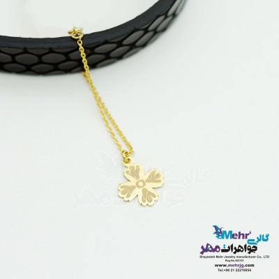 آویز ساعت طلا - طرح گل