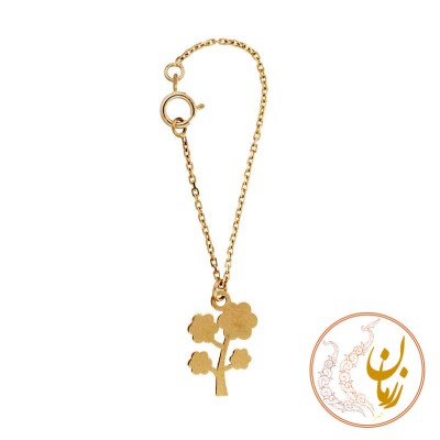 آویز ساعت طلا - طرح درخت