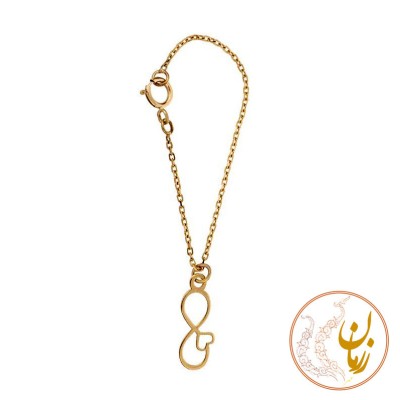 آویز ساعت طلا - طرح بی نهایت