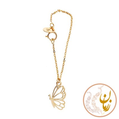 آویز ساعت طلا - طرح پروانه