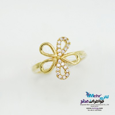 انگشتر طلا - طرح گل