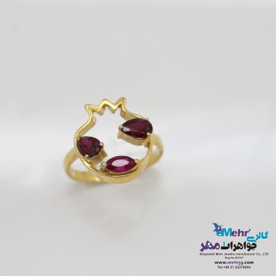 انگشتر طلا - طرح انار