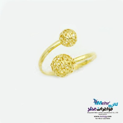 انگشتر طلا - طرح گوی توری
