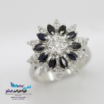 انگشتر جواهر - طرح گل