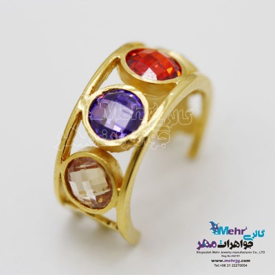 انگشتر طلا - طرح هندسی
