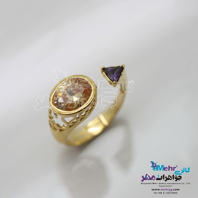 انگشتر طلا - طرح هندسی
