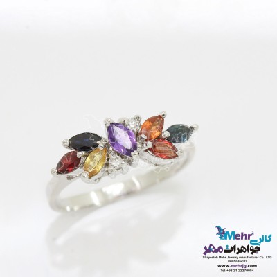 انگشتر طلا - طرح مولتی کالر
