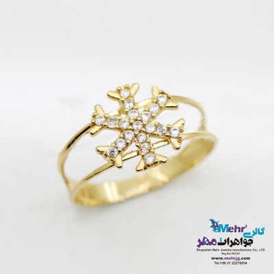 انگشتر طلا - طرح برف