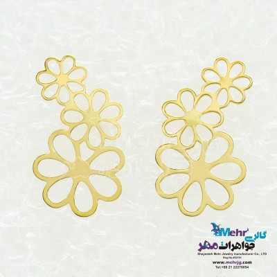 گوشواره طلا - طرح گل