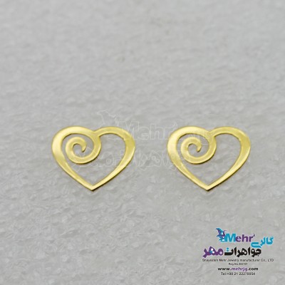 گوشواره طلا - طرح قلب