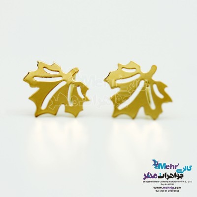 گوشواره طلا - طرح برگ