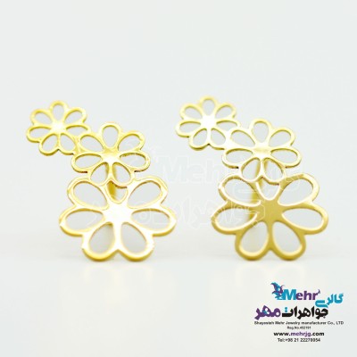 گوشواره طلا - طرح گل