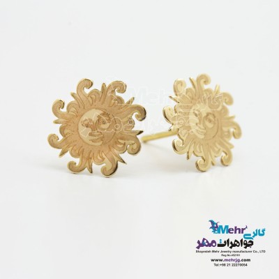 گوشواره طلا - طرح خورشید