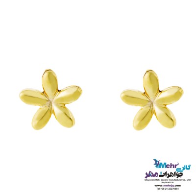 گوشواره طلا - طرح گل