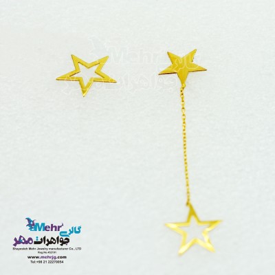 گوشواره طلا - طرح ستاره