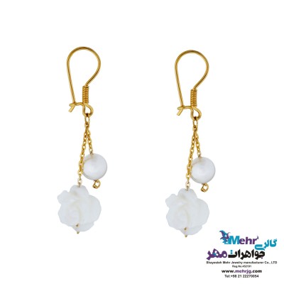 گوشواره طلا - طرح صدف