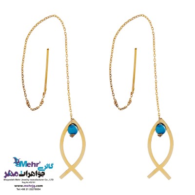 گوشواره طلا - طرح ماهی