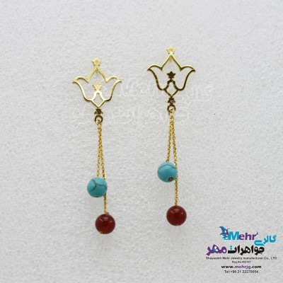 گوشواره طلا - طرح اسلیمی