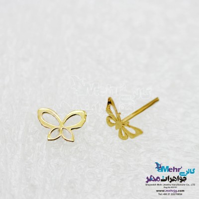 گوشواره طلا - طرح پروانه