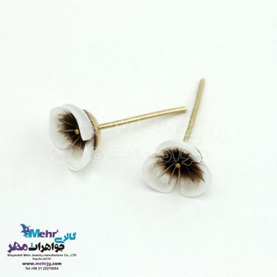 گوشواره طلا - طرح صدف گل