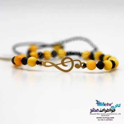 دستبند طلا و سنگ - طرح نت موسیقی