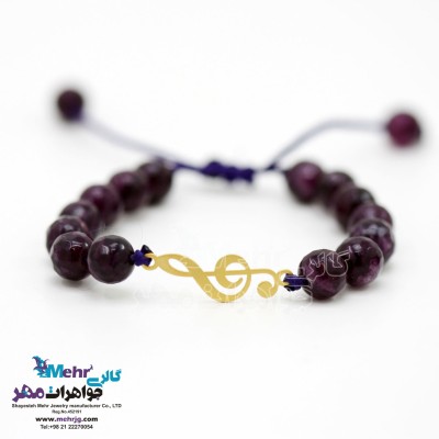دستبند طلا و سنگ - طرح نت موسیقی