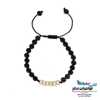 دستبند طلا و سنگ - طرح کارتیه