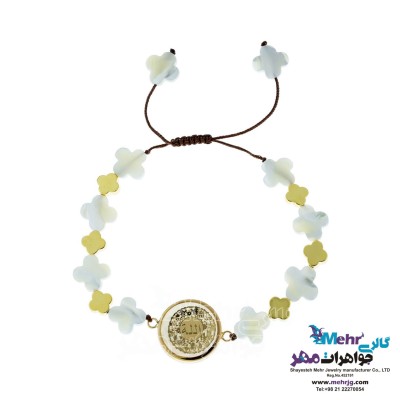 دستبند طلا و سنگ - طرح الله