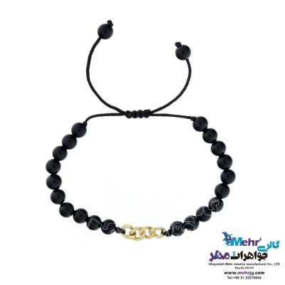 دستبند طلا و سنگ - طرح کارتیه
