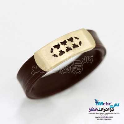انگشتر طلا و چرم