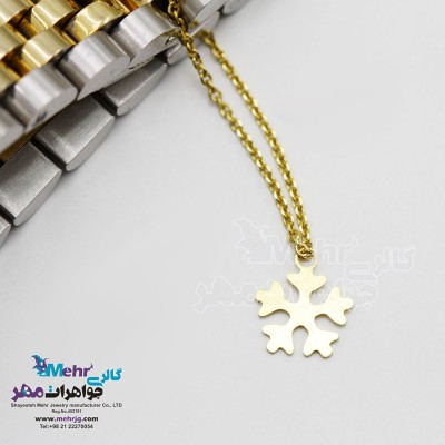 آویز ساعت طلا - طرح برف