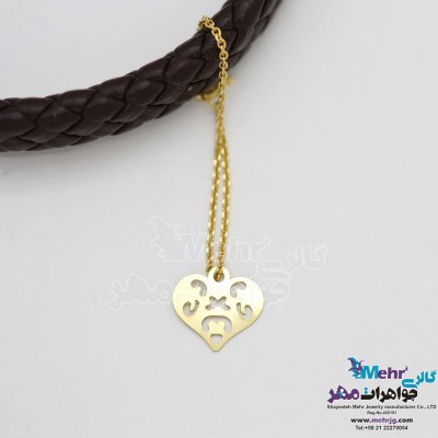 آویز ساعت طلا - طرح قلب