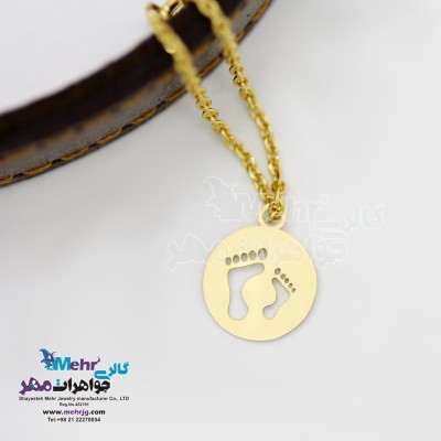 آویز ساعت طلا - طرح ردپا