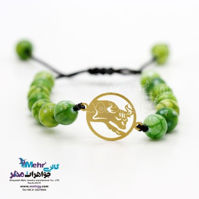 دستبند طلا و سنگ - طرح ماه تولد اردیبهشت