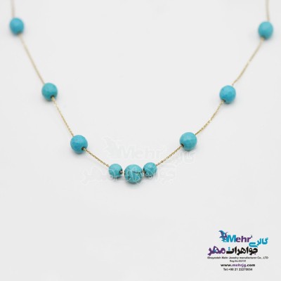 پابند طلا و سنگ - سنگ فیروزه