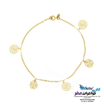 پابند طلا - طرح گل