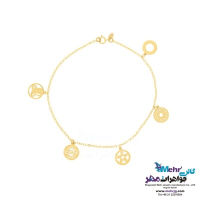 پابند طلا - طرح کلاه و سبیل