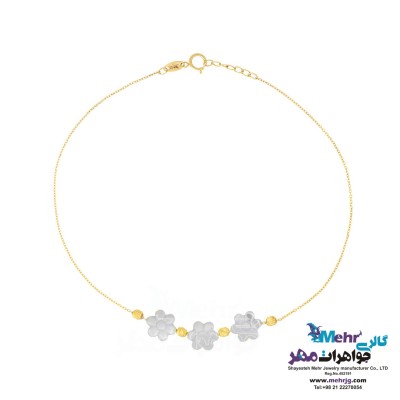 پابند طلا و سنگ - طرح گوی تراش