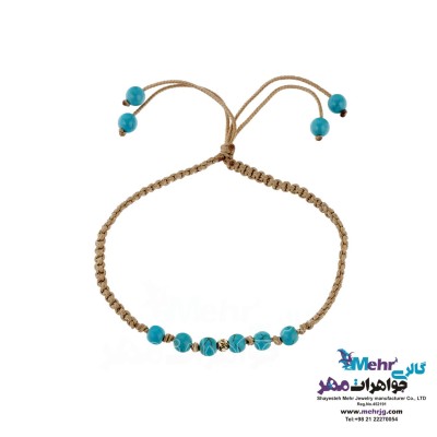 پابند طلا و سنگ - طرح گوی تراش