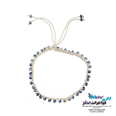پابند طلا و مهره - طرح گوی تراش