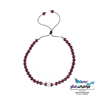 پابند طلا و سنگ - طرح گوی تراش