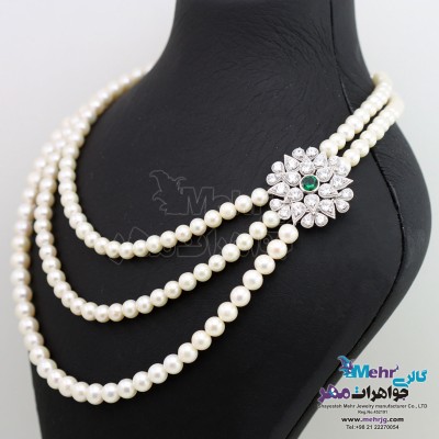 گردنبند طلا - طرح مروارید نشان