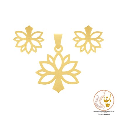 نیم ست طلا - آویز و گوشواره - طرح درخت